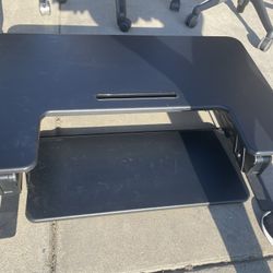 Height Adjustable Desk Mount, Black 