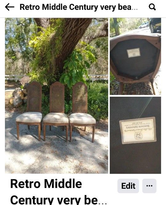Three Very Beautiful Wooden Dining Chairs