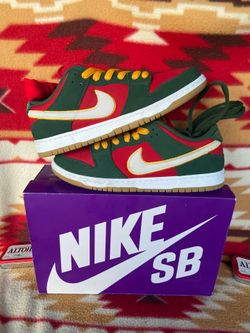 NIKE SB DUNK LOW PRO PRM SEATTLE SUPERSONICS Size 10 Used Clean!