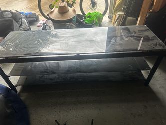 Glass and Metal TV Stand / Console Table