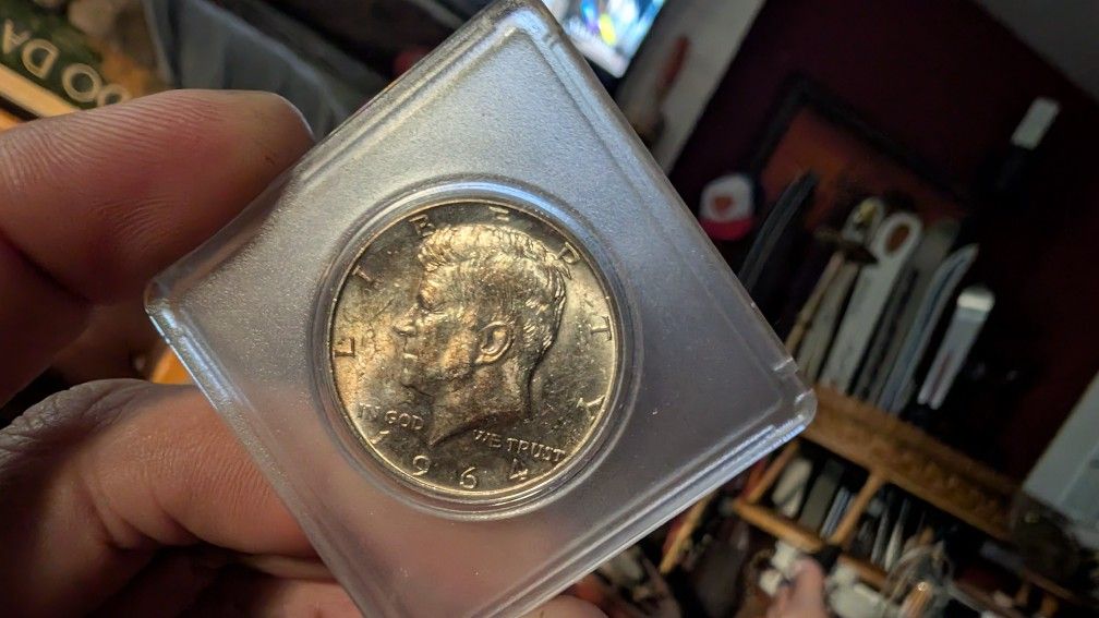 1964 Kennedy Half Dollar Ungraded Silver Good Condition