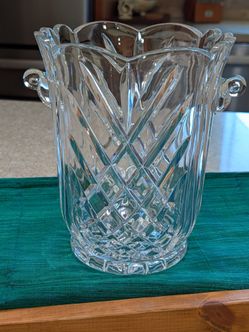 Towle Crystal Vase Ice Bucket Wine Cooler