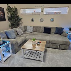 Eugene corduroy sectional with storage 