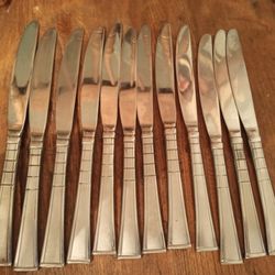 Kitchen Knives. Heavy. Set Of 12 Stainless Steel