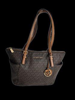 Michael Kors Jet Set Brown MK Signature Tote Bag. Please check photos for accurate descriptions.