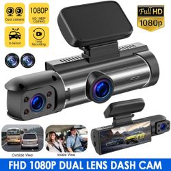 Dash Cam Front & Rear, Video 1080p Cam, Great for Uber or Lyft Mini Dash Cam for Car w/ 32GB ins