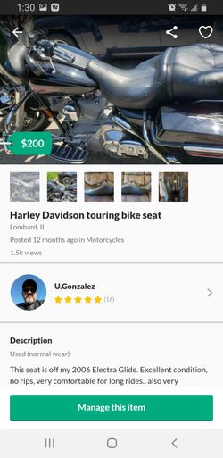 2006 harley Davidson electra glide touring seat