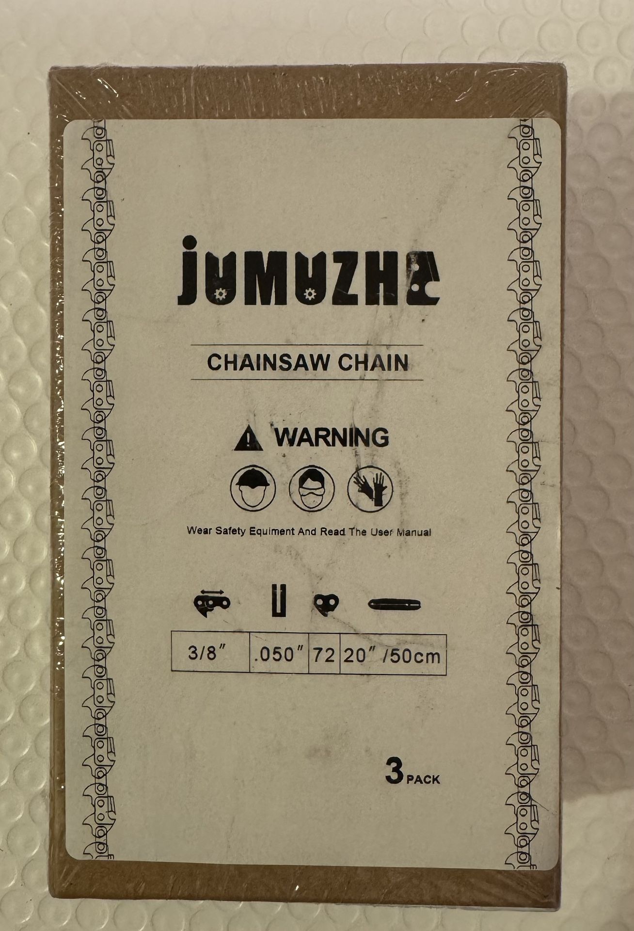 3-pack 20" Chainsaw Chain 3/8” .050” 72DL Fit Oregon E72 Stihl 33RS MS310 etc.