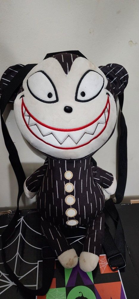 Nightmare Before Christmas Vampire Teddy Bear Plush Backpack 