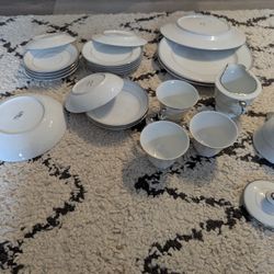 Ceramic Dish Set with Tea Cups, Plates, Bowls, and More