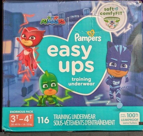 Pampers easy ups training underwear/ pull ups 3t-4t - 116 counts