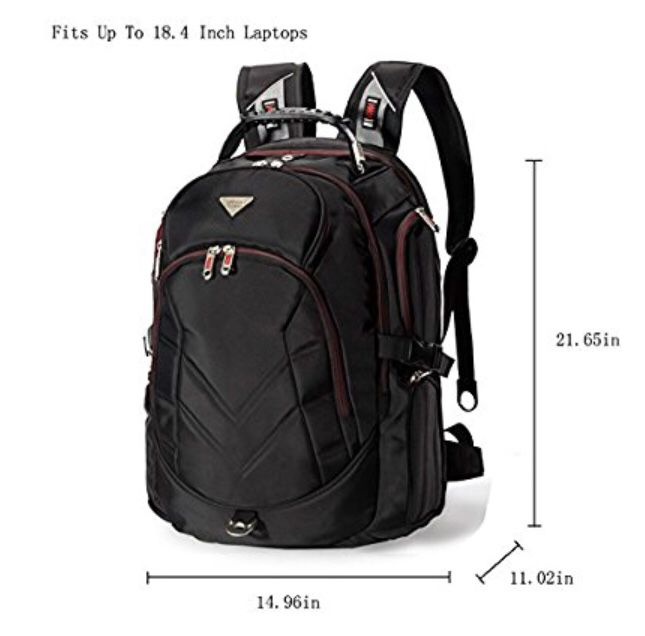 New Bonvince Traveler School 18.4 Laptop Backpack Bookbag