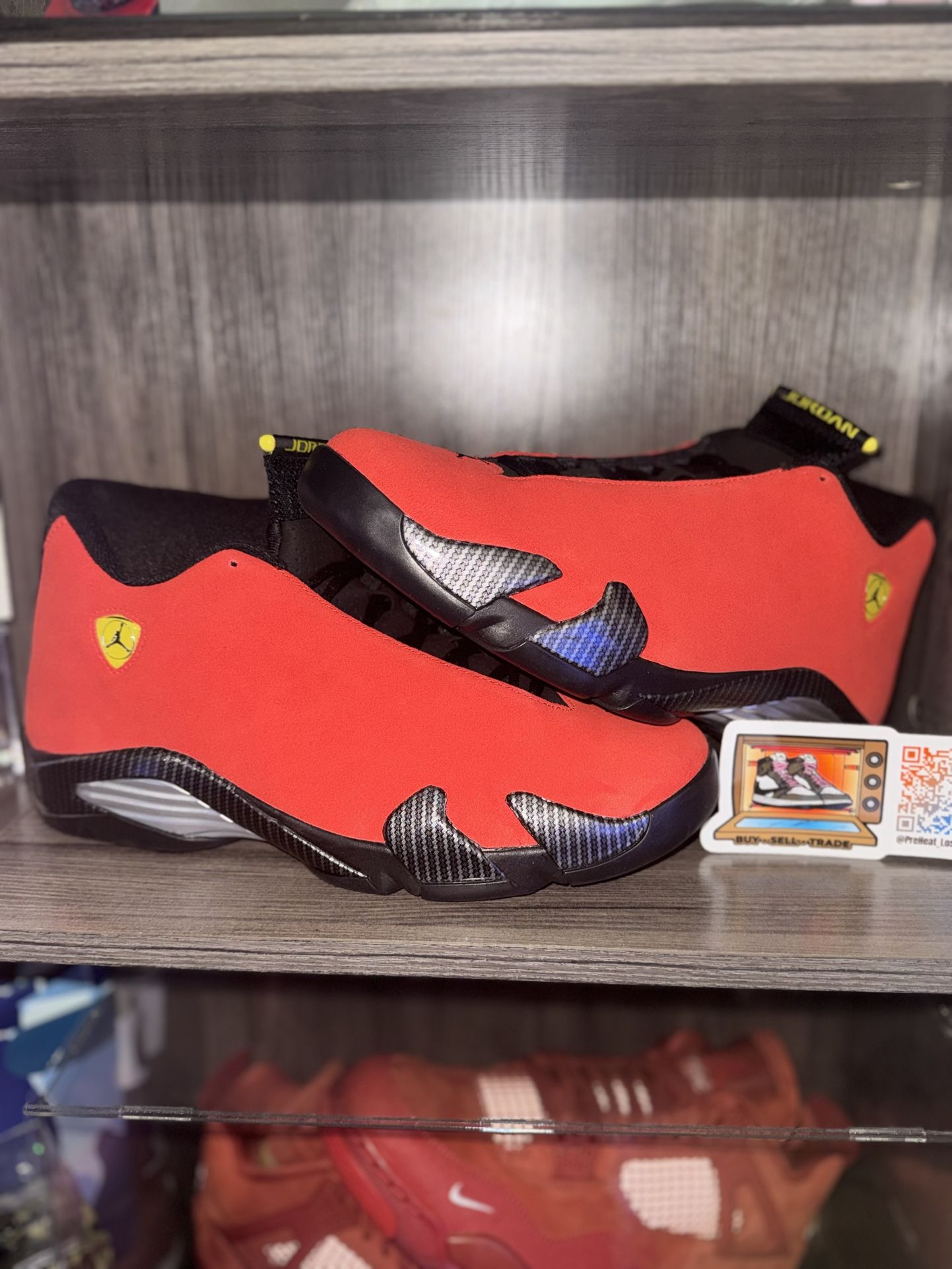 Air Jordan Retro 14 Ferrari Size 6Y/7.5W, 11M, 12M, & 13M