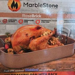 Marblestone Xylan Non-Stick 16" Roaster with Rack