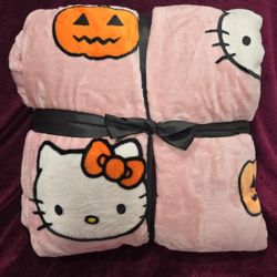Hello Kitty Halloween Blanket Full Queen Size UFT Only