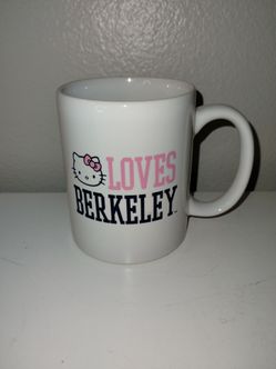 RARE 2012 Sanrio Hello Kitty Loves Berkeley California White College Coffee Mug