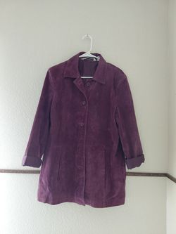 Plum light weight leather jacket