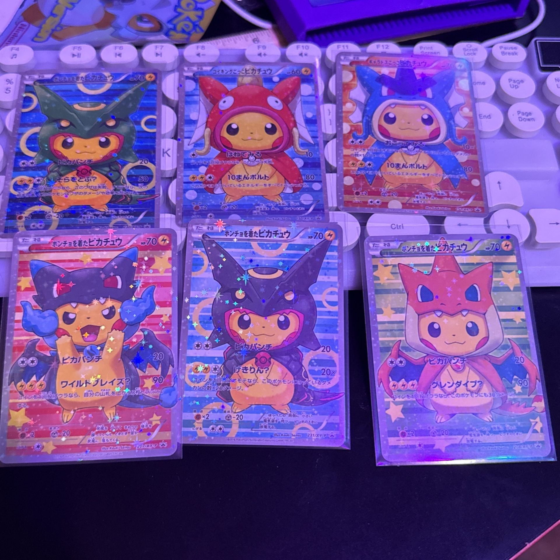 Poncho Pikachu Replica Pokemon Cards 