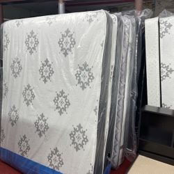New Queen mattress and boxspring available In all sizes! We deliver