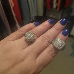 2RINGS STERLING SILVER MEN /WOMAN SIZE 8 Both FOR 150