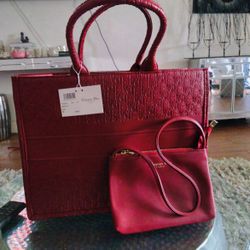 Dark Red Designer Bag 
