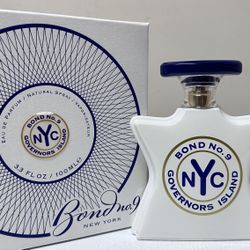 BOND NO.9 New York Governors Island EDP Spray 3.4 oz /100 ml Retail $450 100% Authentic Guaranteed 
