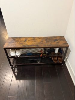 Wooden shoe rack