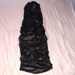 Opal black figure midi dress.