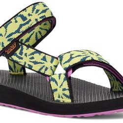 Teva Women's Original Universal Sandal Beach Floral Wild Lime size 8 