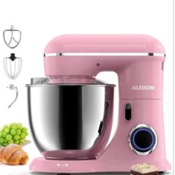 Ailessom Stand Mixer,6.5-QT 660W 10-Speed Tilt-Head Food Mixer, Kitchen Electric Mixer with Bowl, Dough Hook, Beater, Whisk for Most Home Cooks, (6.5Q