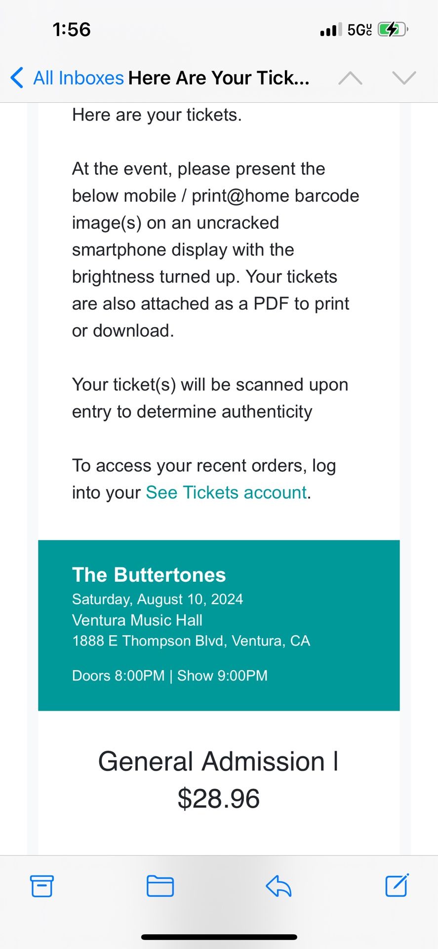 The Buttertones Concert. Ventura