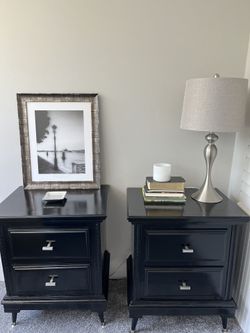 Black bedside tables 