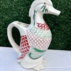 Vintage Ming Shard Porcelain Duck Pitcher