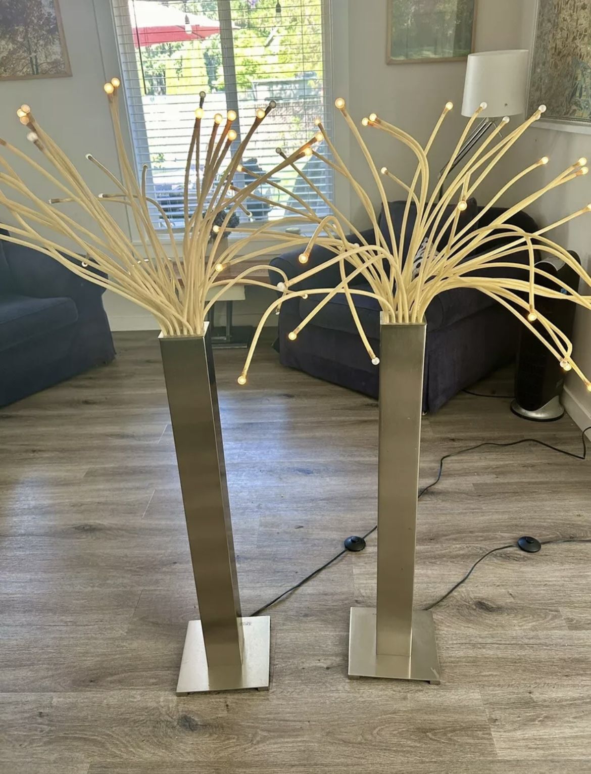 2 Retro IKEA Stranne Medusa Tentacle Jellyfish Floor Lamps
