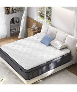 NEW 14” Queen Hybrid Mattress | Gel Memory Foam & Pocket Springs | Medium Firm