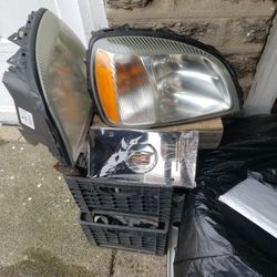 Cadillac Headlights And Metal Plate