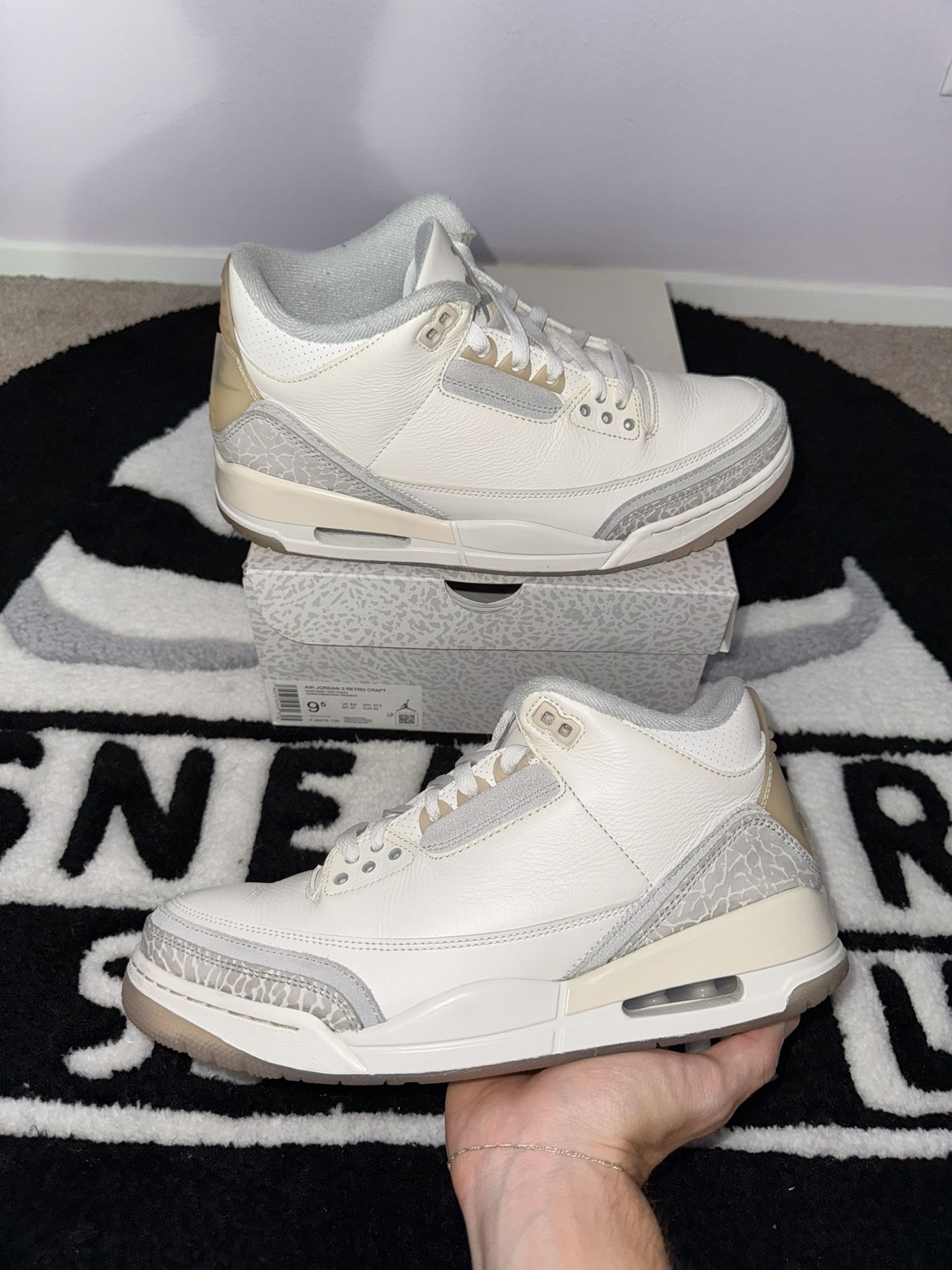 Jordan 3 Retro Craft Ivory (Size 9.5)