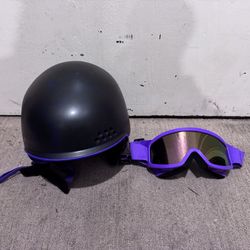 Snowboard Helmet and Goggle