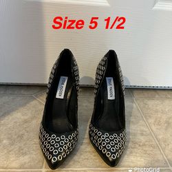 Steve Madden leather studded shoes with grommets size 5.5M, NEW $20