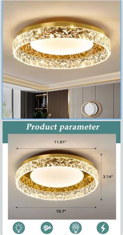 Gold Led Flush Mount Ceiling Light