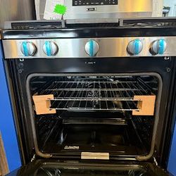 GE Profile™ 30" Fingerprint Resistant Stainless Steel Smart Freestanding Gas Range