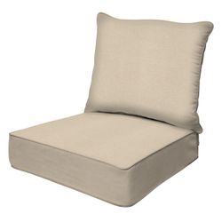 Outdoor Deep Seat Chair Cushion 24x23 Textured Solid Almond