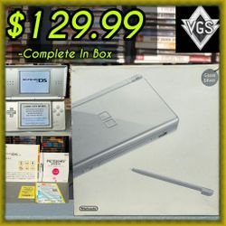 *CIB* Nintendo DS Lite Gross Silver – Japanese Model Handheld Console – Tested & Working

