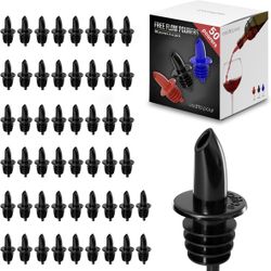 Esatto 50 Pieces Plastic Bottle Pourer or Liquor Spout Pourer - Versatile as a Drink Pourer, Alcohol Pourer Spouts and Syrup Easy Pourer Dispense - Ea
