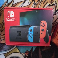Nintendo Switch Neon Red and Blue Console