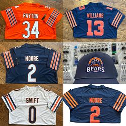 Chicago Bears Jerseys and hats (read bio)