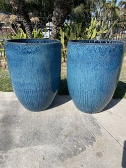 Tall Round Ceramic Planters-Ceramic Planters($150 each)