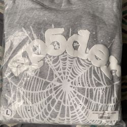Grey And White Spider Hoodie