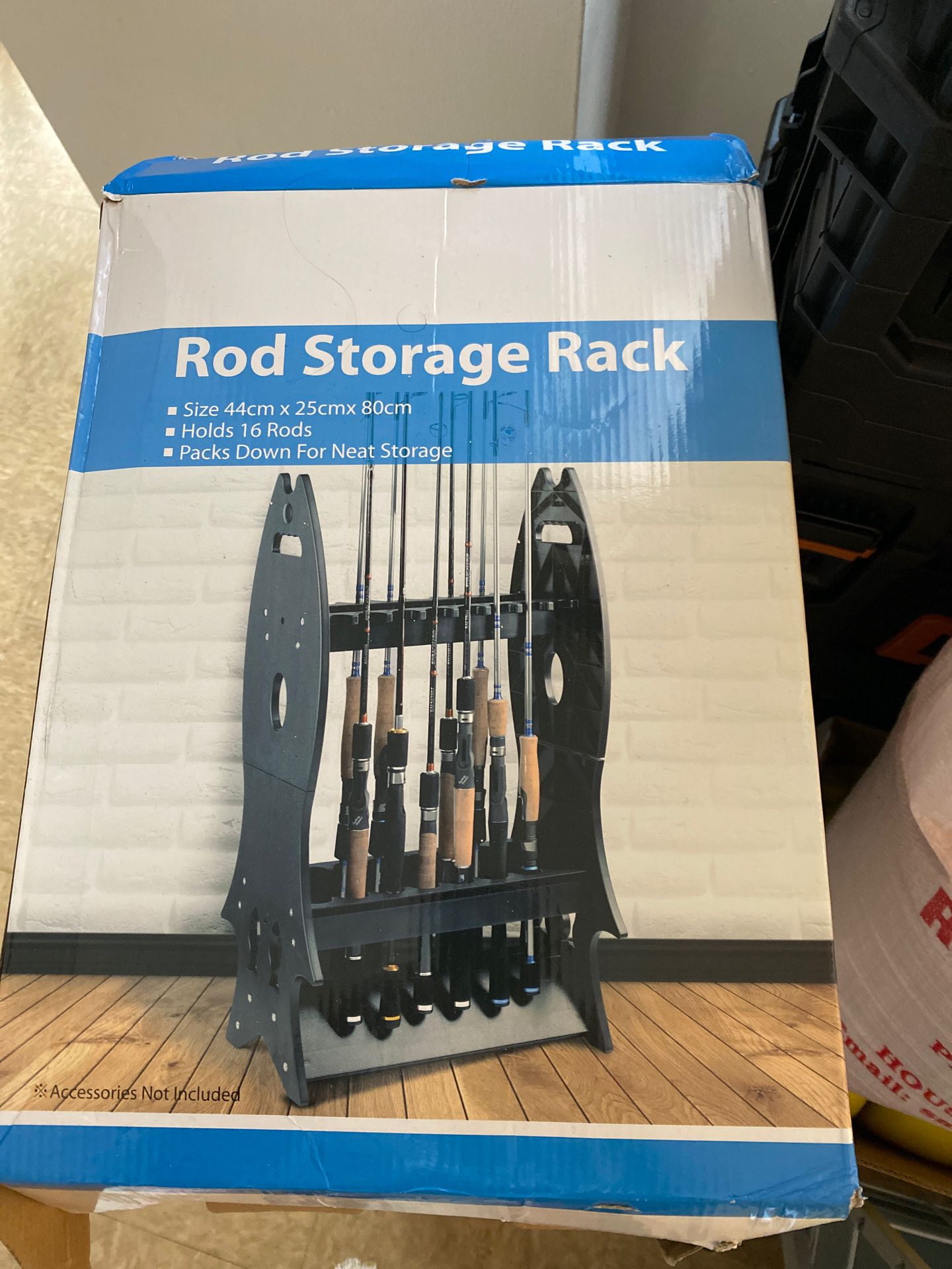 Fishing rod storage rack