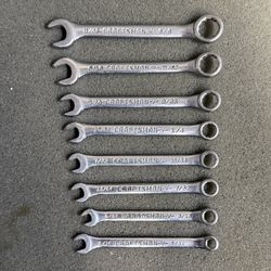 (8 piece) CRAFTSMAN SAE IGNITION COMBINATION WRENCH SET